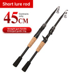 1.5 - 2.4M Telescopic Carbon Fishing Rod Rotary Baitcasting (8 - 25g) with Wooden Handle