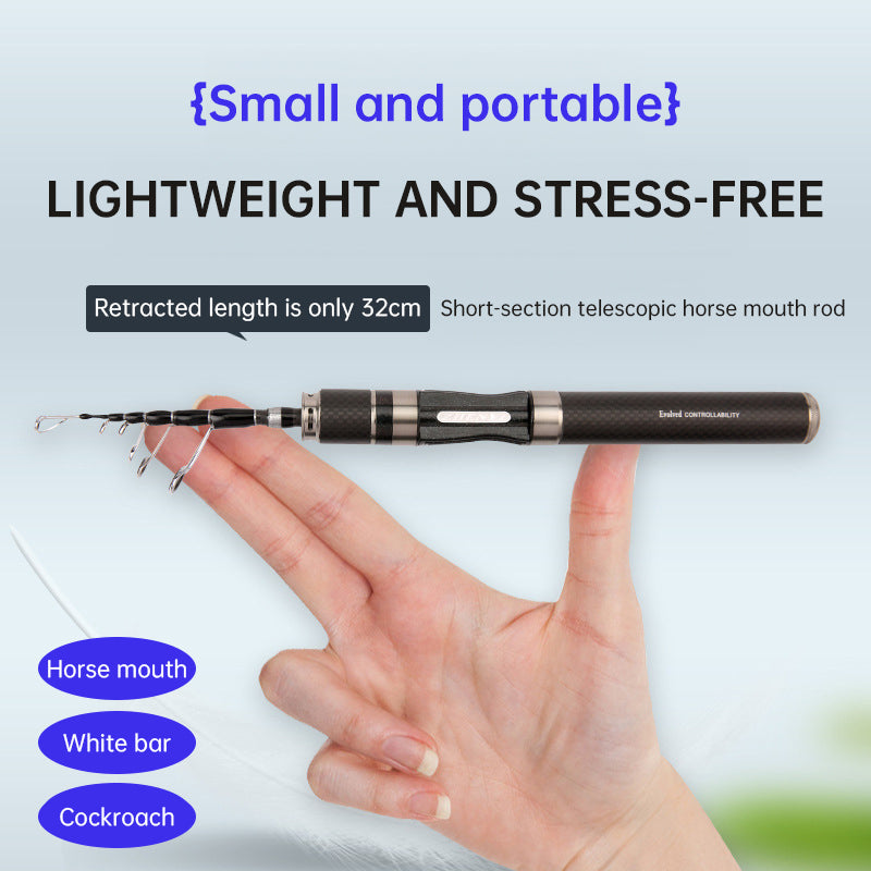 Portable Ultra - Short Carbon Fiber Telescopic Fishing Rod: 1.5m/1.68m/1.8m Options, Ideal for Sea Fishing with 32cm - Related C