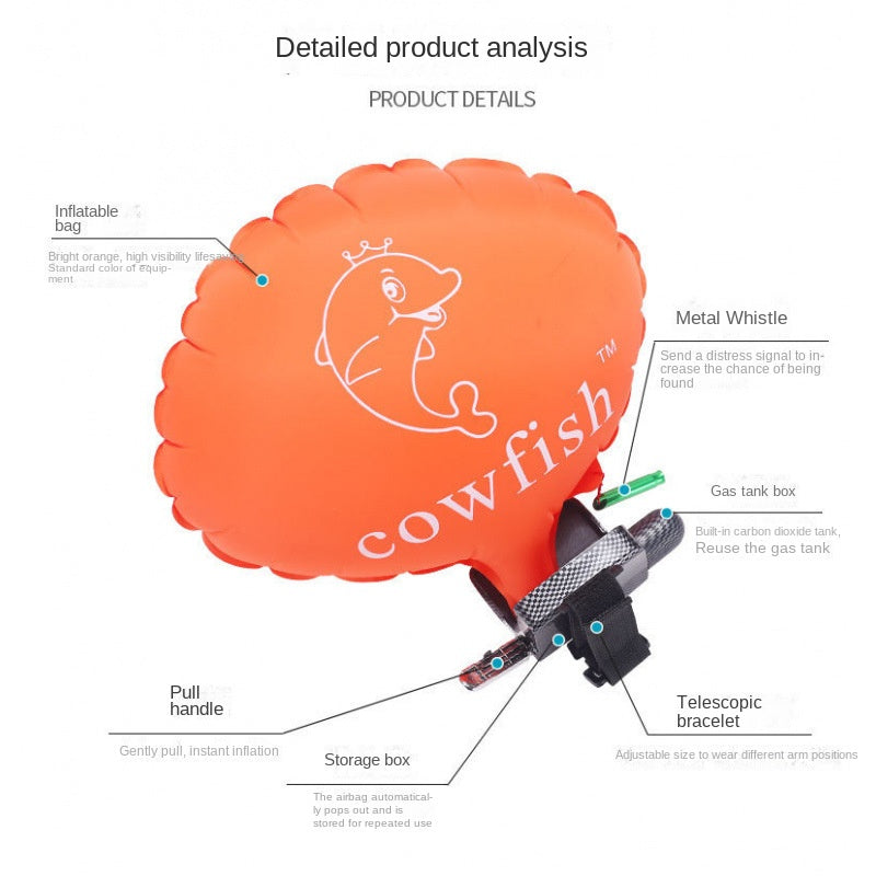 Anti-Drowning Life Jacket Inflatable Safety Airbag Emergency Life-Saving Wrist Diving Self-Rescue Device