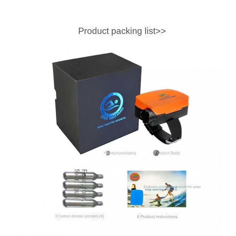 Anti-Drowning Life Jacket Inflatable Safety Airbag Emergency Life-Saving Wrist Diving Self-Rescue Device